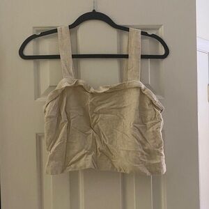 American Eagle Outfitters Beige Crop Top